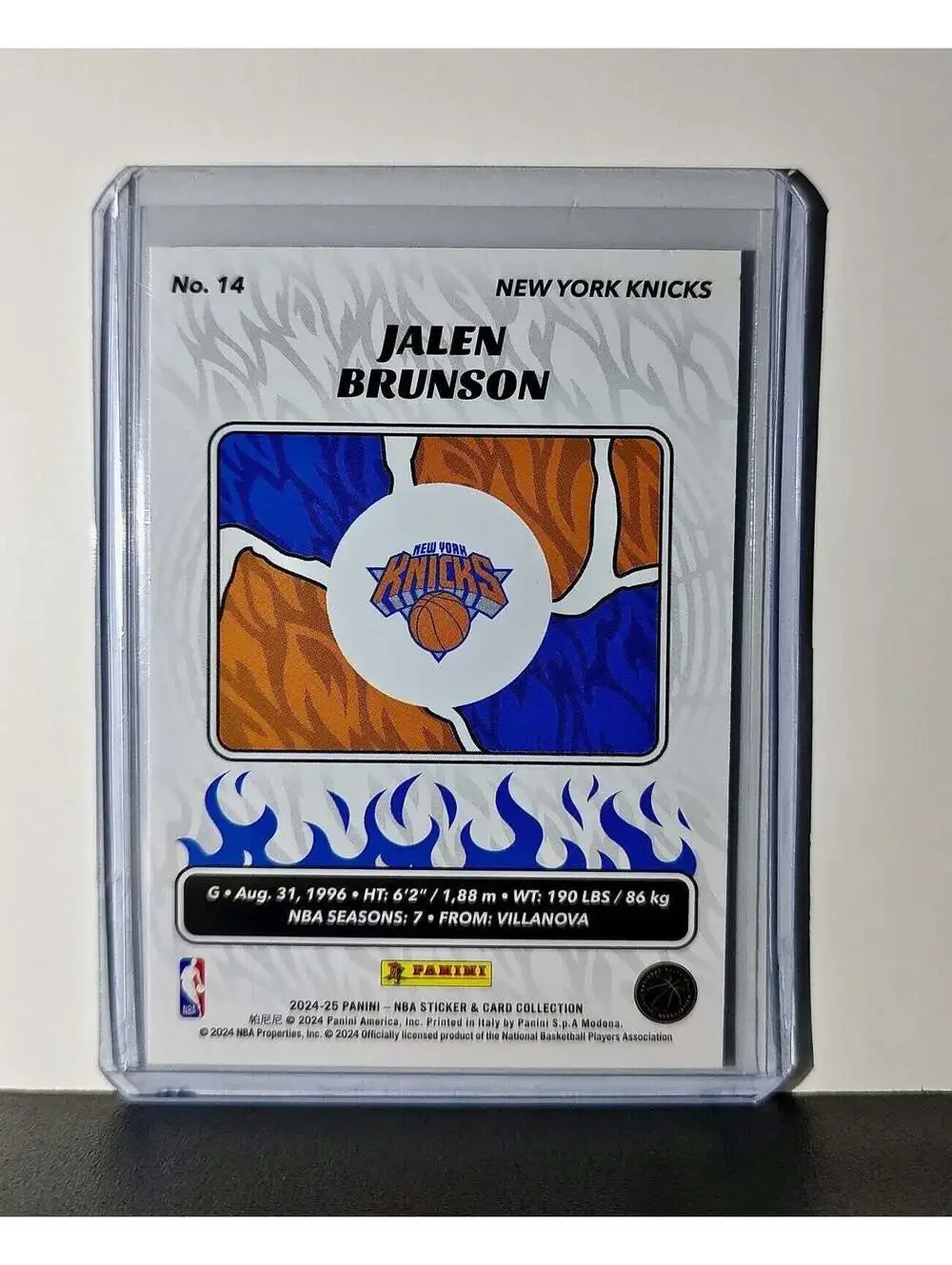 Jalen Brunson 2024-25 Panini NBA #14 Sticker Card New York Knicks